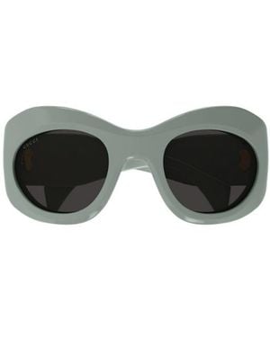 Gucci Eyewear Oval Frame Embellished Sunglasses - Multicolour