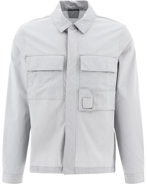 C.P. Company Logo-Patch Cotton Jacket - Grey