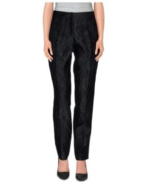 Dolce & Gabbana Solidcolor Jacquard Satin Trousers - Black