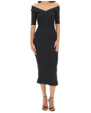 Philosophy Di Lorenzo Serafini Bow Detailed Off-Shoulder Dress - Black
