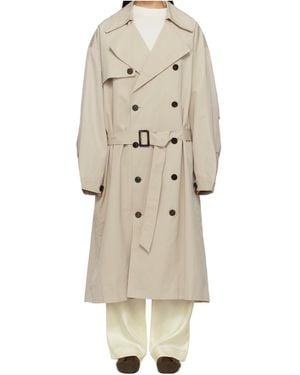 Frankie Shop Mavis Oversized Trench Coat - Natural