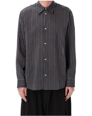 Studio Nicholson View Striped Relaxed Shirt - Gray