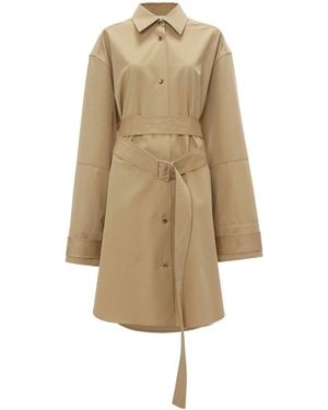 JW Anderson Double-Wrap Trench Dress - Natural