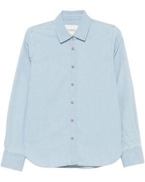 Closed Long-Sleeve Button-Down Shirt - Blue