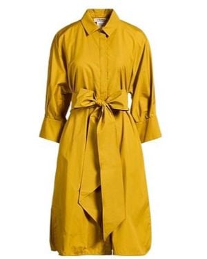 Max Mara Solid-Color Shirt Dress - Yellow
