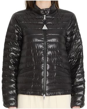 Moncler Long-Sleeved Down Jacket - Black