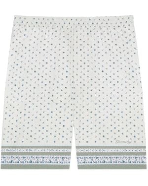 Givenchy Polka Flower Print Shorts - Gray