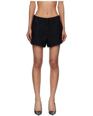 Pushbutton Button Point Shorts - Black