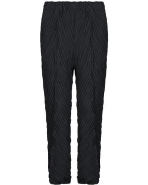 Issey Miyake Elastic Waist Casual Trousers - Black