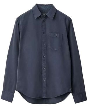Rag & Bone Long-Sleeve Pocket Shirt - Blue
