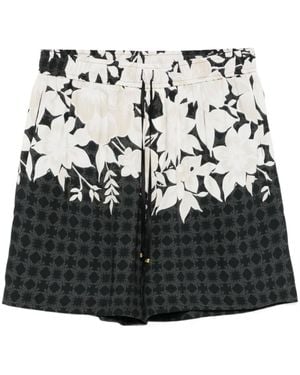 Amiri Floral Pattern Shorts - Black