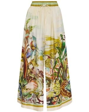 ALÉMAIS Jungle Boogie Silk Pants - Multicolor