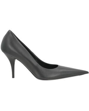 Balenciaga Minimalist Leather Stiletto Heels - Grey
