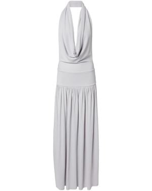 AYA MUSE Spoe Halterneck Maxi Dress - White