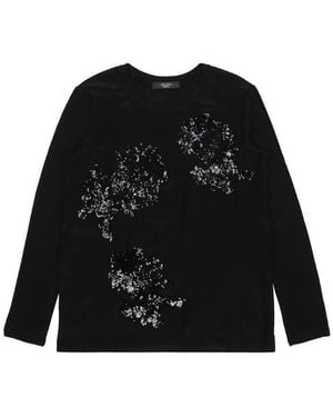 Weekend by Maxmara Sequined Long Sleeved T-Shirt - Black