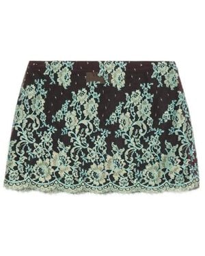 Valentino Lace Midi Skirt - Green