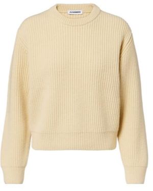 Jil Sander Ribbed-Knit Wool Jumper - Natural