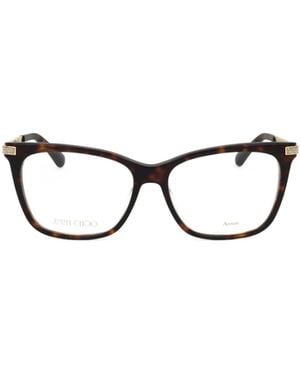 Jimmy Choo Eyewear Rectangle Frame Glasses - White