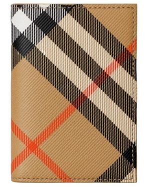 Burberry Checked Bi-Fold Cardholder - Green