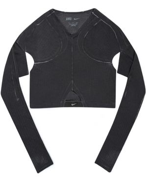 KNWLS Cut-Out Cropped Knitwear - Black