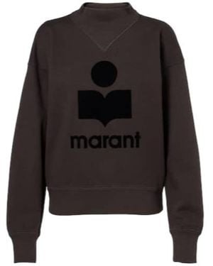 Isabel Marant Moby Logo Cotton-Blend Sweatshirt - Black