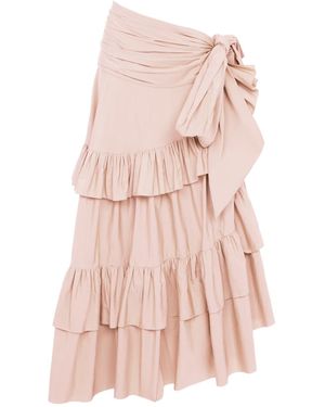 Chloé Ruffled Long Skirt - Pink
