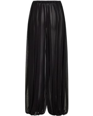GIUSEPPE DI MORABITO Pleated Wide-Leg Trousers - Black