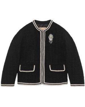 Gucci Interlocking G Tweed Jacket - Black