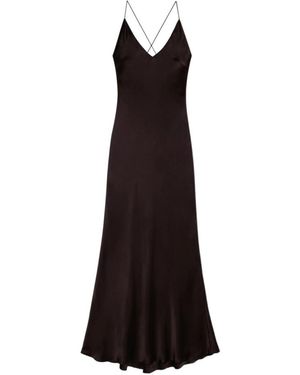 Anine Bing Laurel Strappy Long Dress - Black