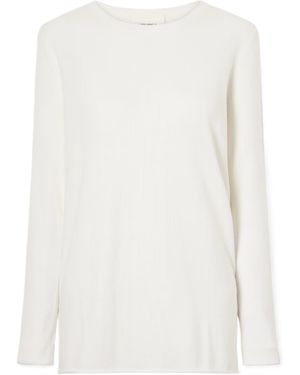 Lisa Yang Two-Piece Set Of Long-Sleeved Knit Top And Skirt - White