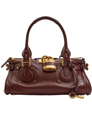 Chloé Grain Leather Shoulder Bag - Brown