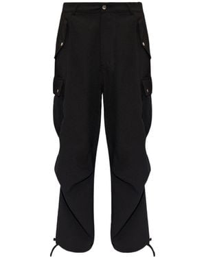 Rhude Textured-Finish Straight-Leg Cargo Trousers - Black