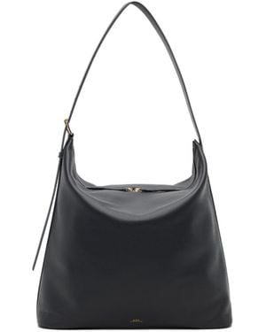A.P.C. Vera Extra Large Double Zipper Shoulder Bag - Black