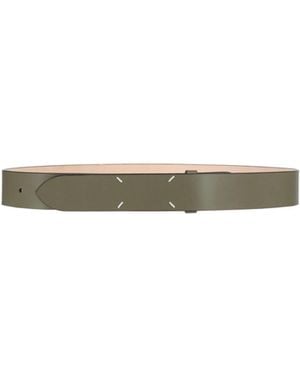Maison Margiela Minimalist Solid-Color Belt - White