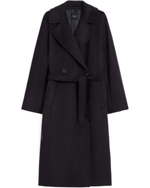 Weekend by Maxmara Collared Long-Sleeved Coat - Blue