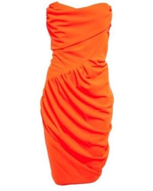 Vivienne Westwood Draped Crepe Bustier Mini Dress - Red