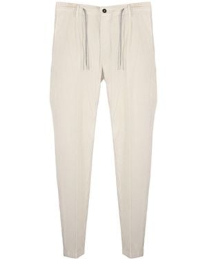 Eleventy Drawstring Straight-Leg Pants - Natural