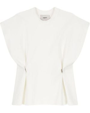 Coperni Adjustable Short-Sleeved T-Shirt - White