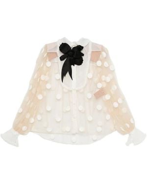 Valentino Polka Dot Pattern Shirt - White