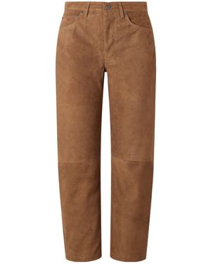 Citizens of Humanity Miro Relaxed Suede Pant - Brown