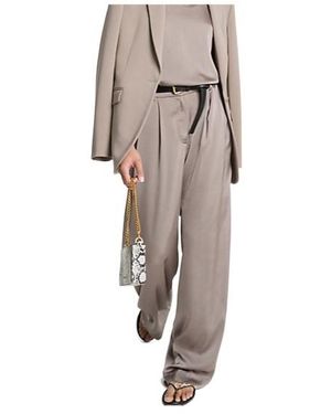 MICHAEL Michael Kors Pleated Trousers - Natural