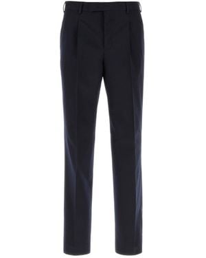 Pt Pantaloni Casual Trousers With Belt Loops - Blue