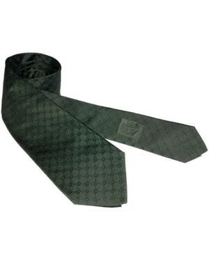 Gucci Interlocking G Silk Jacquard Tie - Green