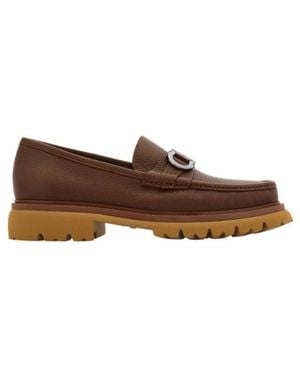 Ferragamo Gancini Ornament Loafer - Brown