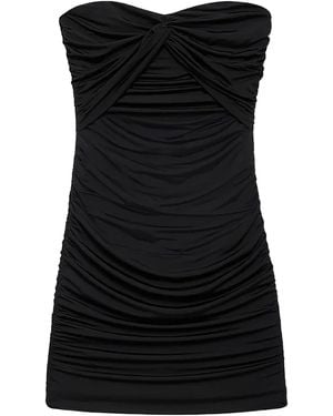 Anine Bing Ravine Ruched Mini Dress - Black