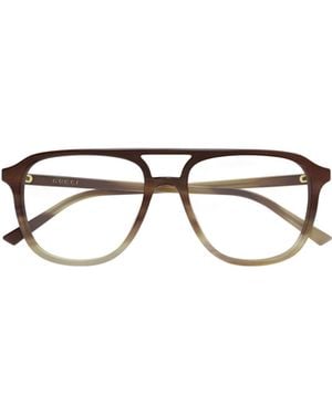 Gucci Aviator Eyeglasses - White
