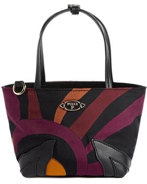 PUCCI Silk Twill Palio Bag - Red