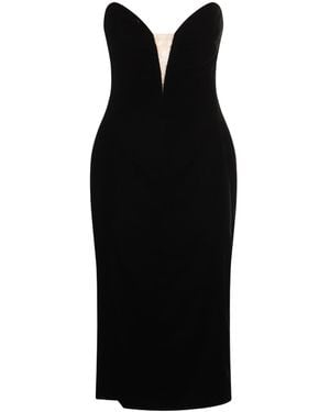 Tom Ford Strapless Midi Dress - Black