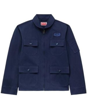 KENZO Flying Boke' Military Blouson - Blue