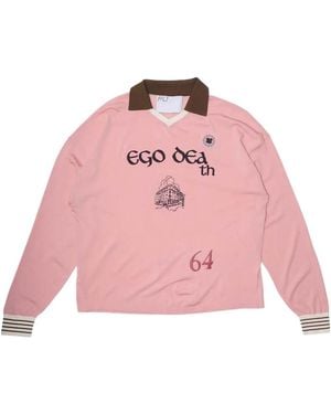 Paly Hollywood Long-Sleeved Polo Shirt - Pink